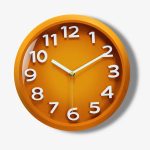 Orange Wall Clock