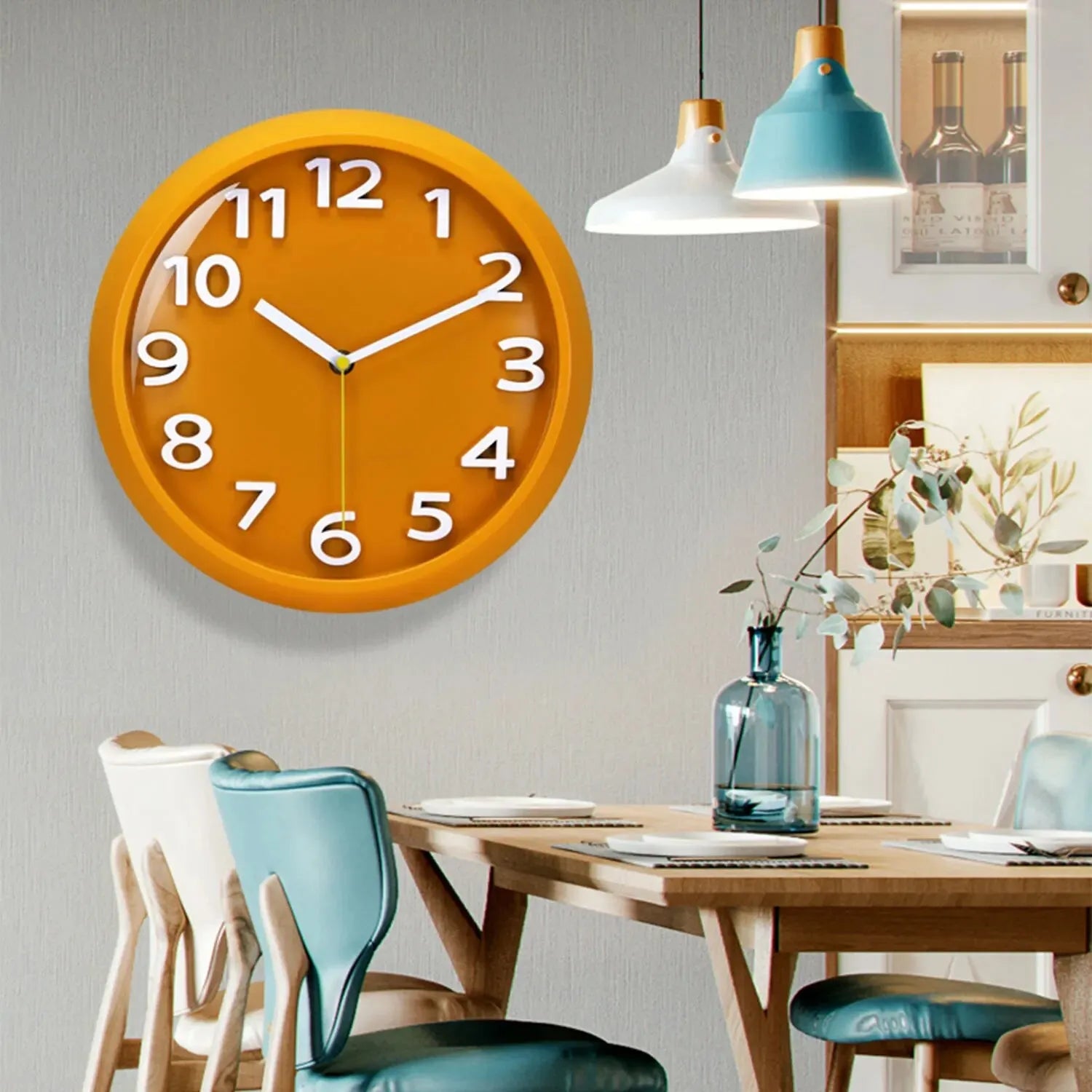 Orange Wall Clock