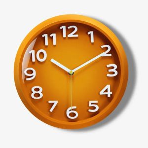 Orange Wall Clock