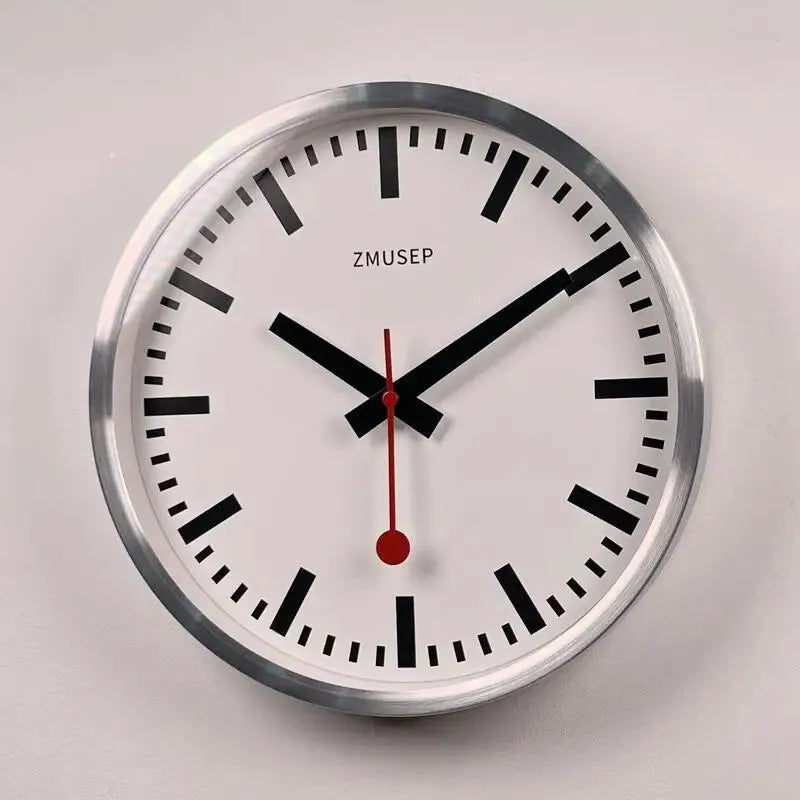 Silver Wall Clock